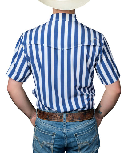 Ferrell Brand Men's Blue The Liam Snap Shirt