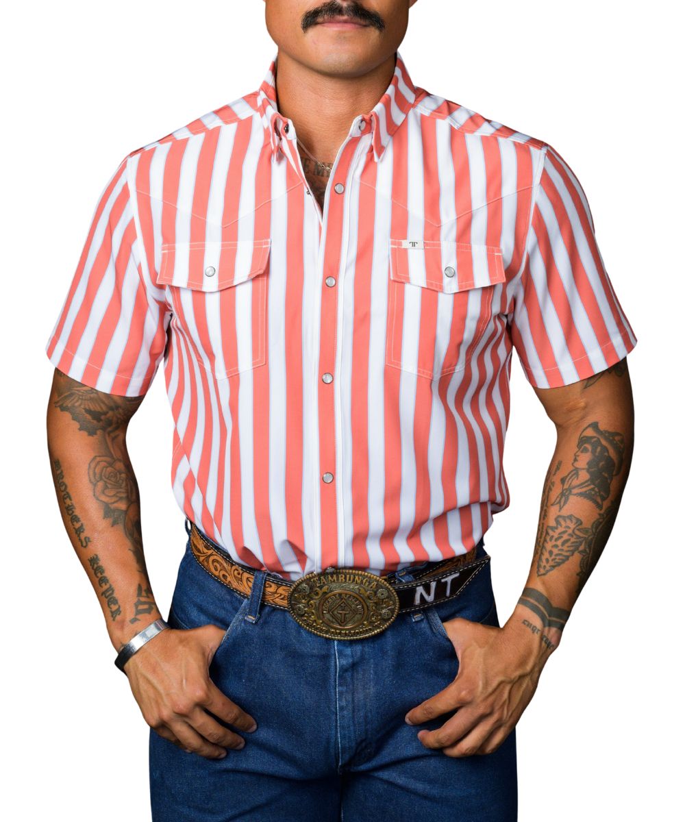 Ferrell Brand Men's Salmon The Liam Snap Shirt