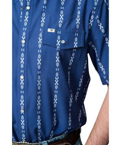 Ferrell Brand Men's The Maverick Blue Snap Shirt