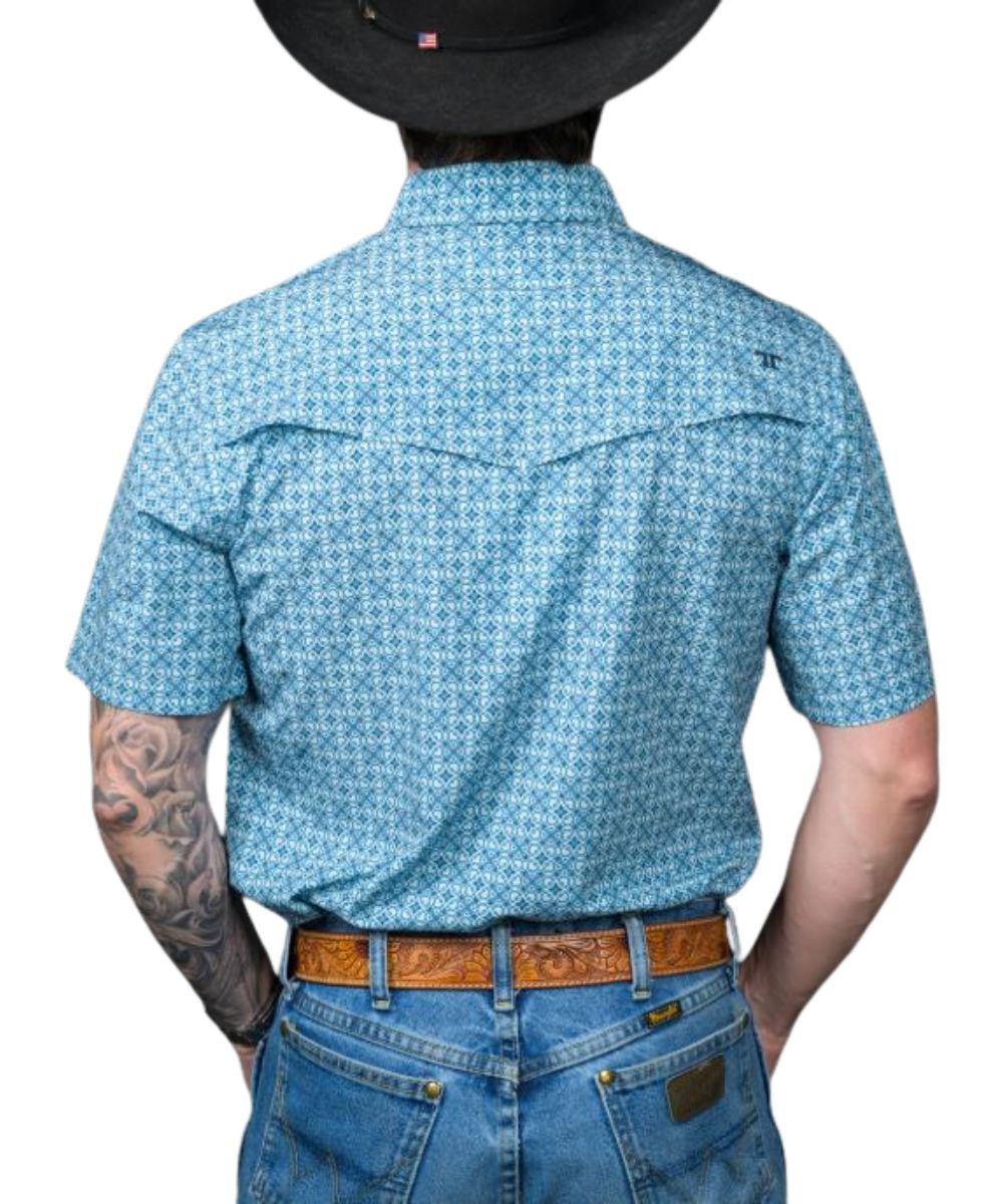 Ferrel Brand Men's The Clint Blue Snap Shirt