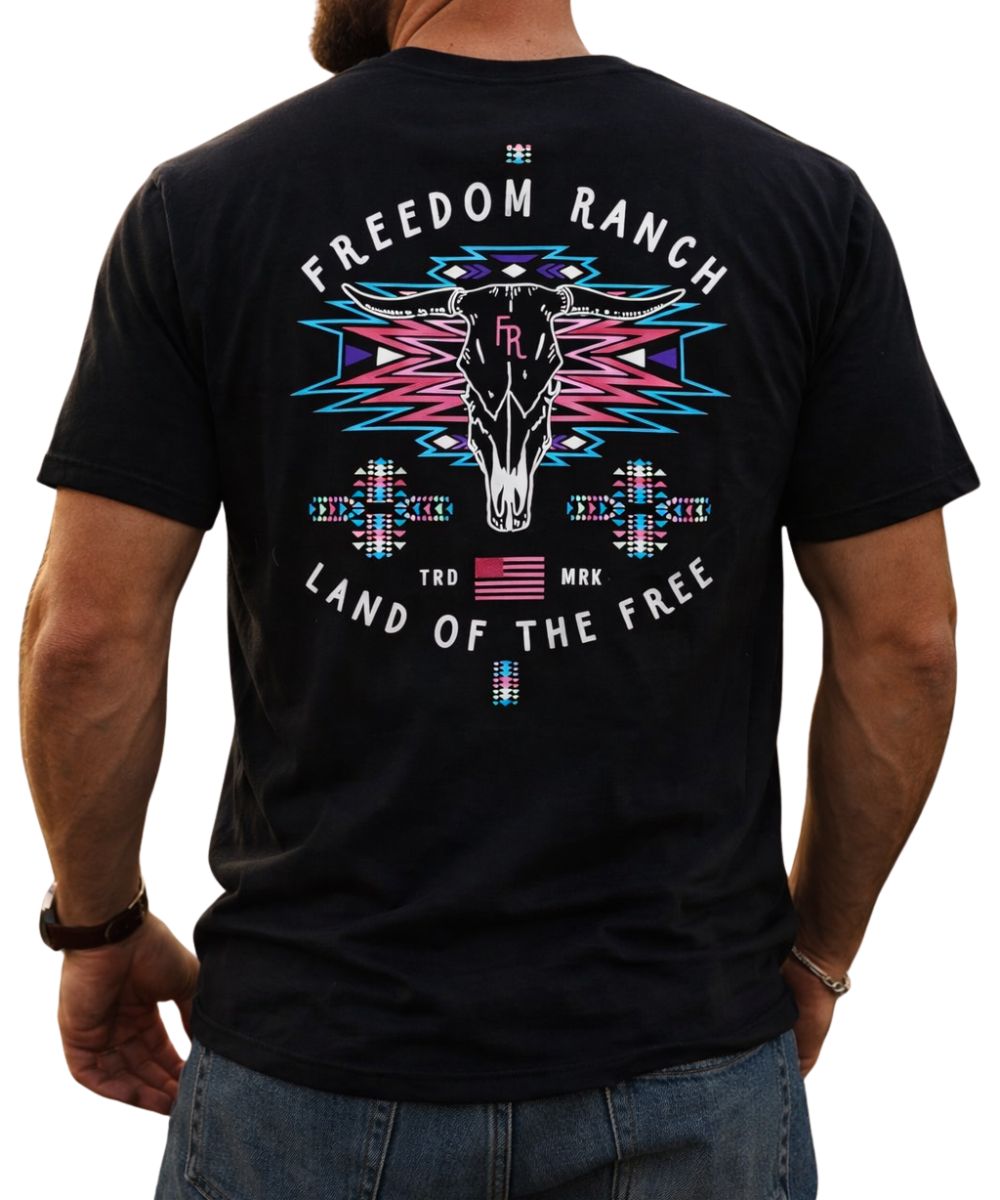 Freedom Ranch Men's Serape Skull Tee