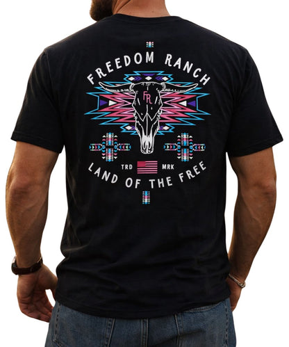 Freedom Ranch Men's Serape Skull Tee
