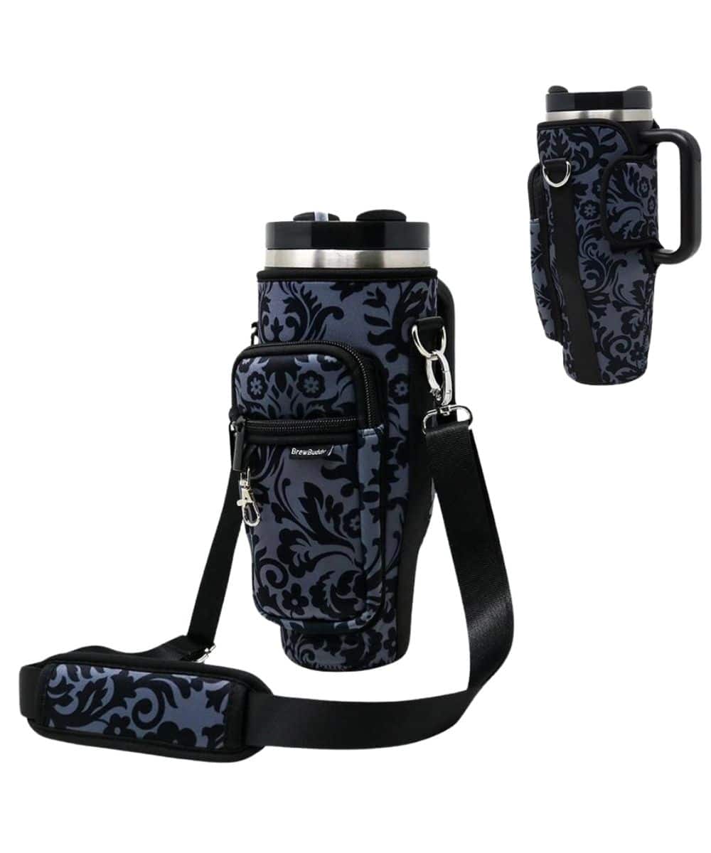 GREY DAMASK TUMBLER BAG-a ! desc :  ! caption :