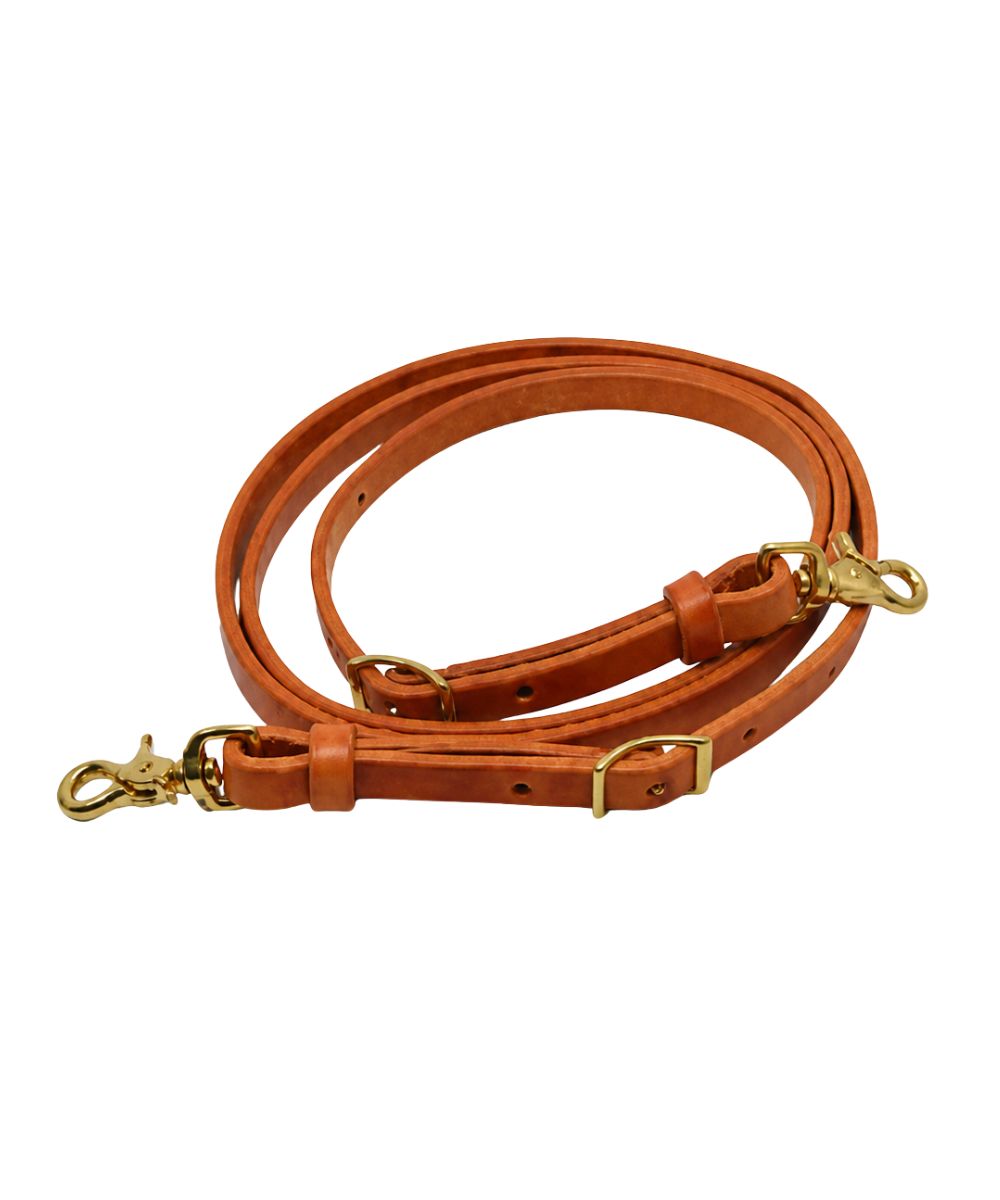 Hermann Oak Flat Leather Roping Reins