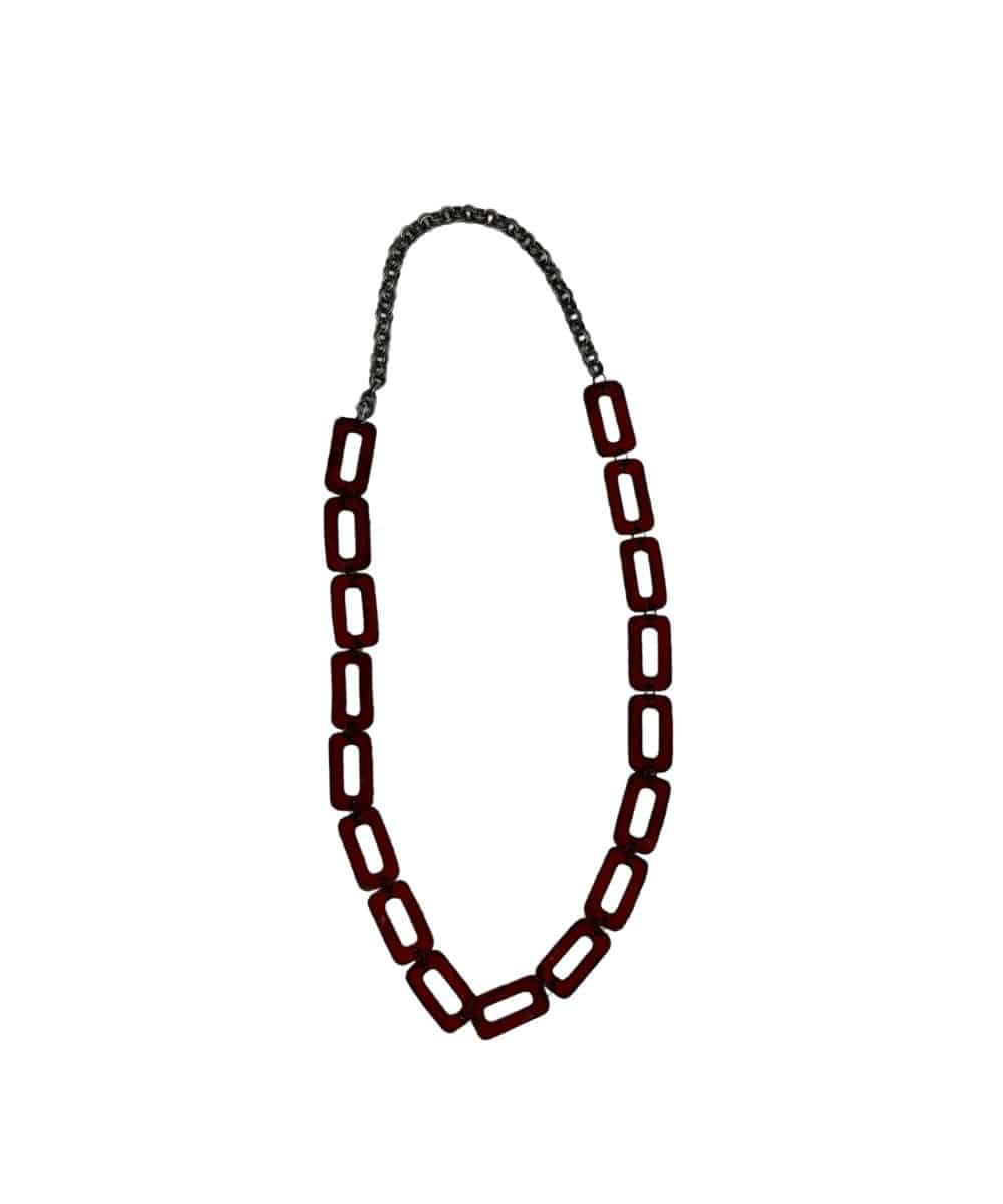 HAND CUT NECKLACE-silver ! desc :  ! caption :