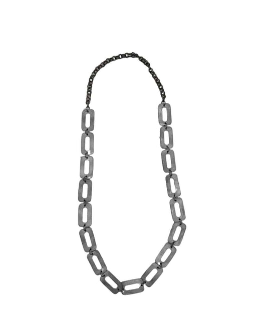 HAND CUT NECKLACE-silver ! desc :  ! caption :