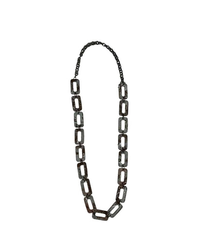 HAND CUT NECKLACE-silver ! desc :  ! caption :