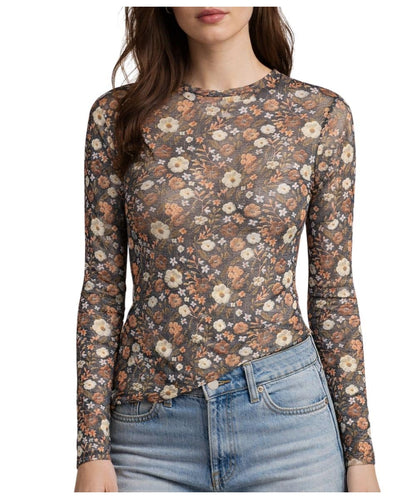 Howdy Hanny Women's Floral Mesh Top