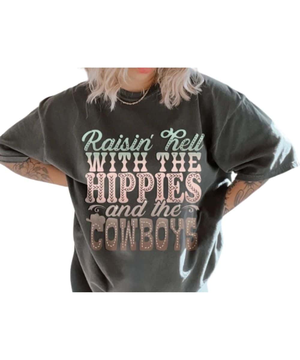 HIPPIE COWBOY-TEE ! desc :  ! caption :