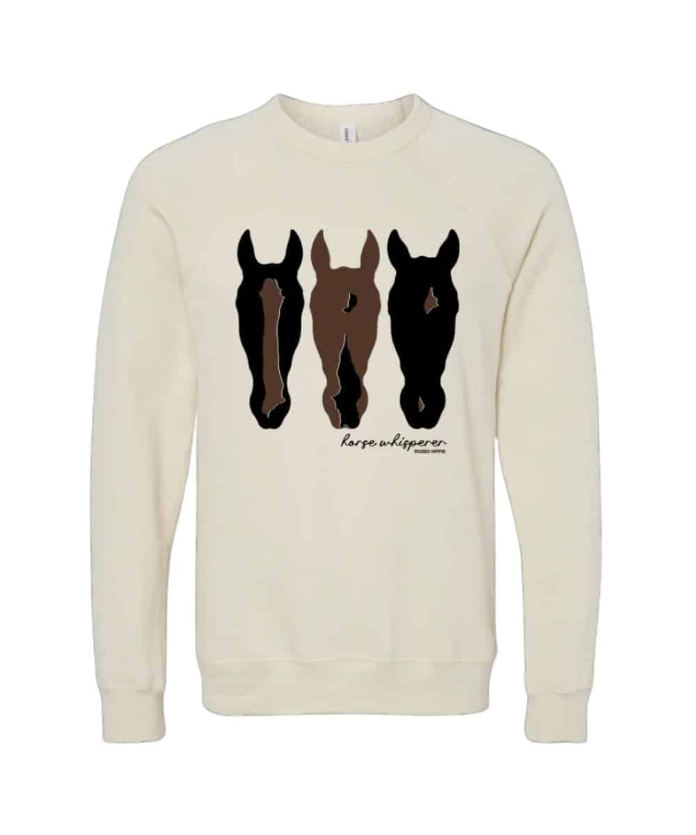 HORSE WHISPERER CREW SWEATER ! desc :  ! caption :