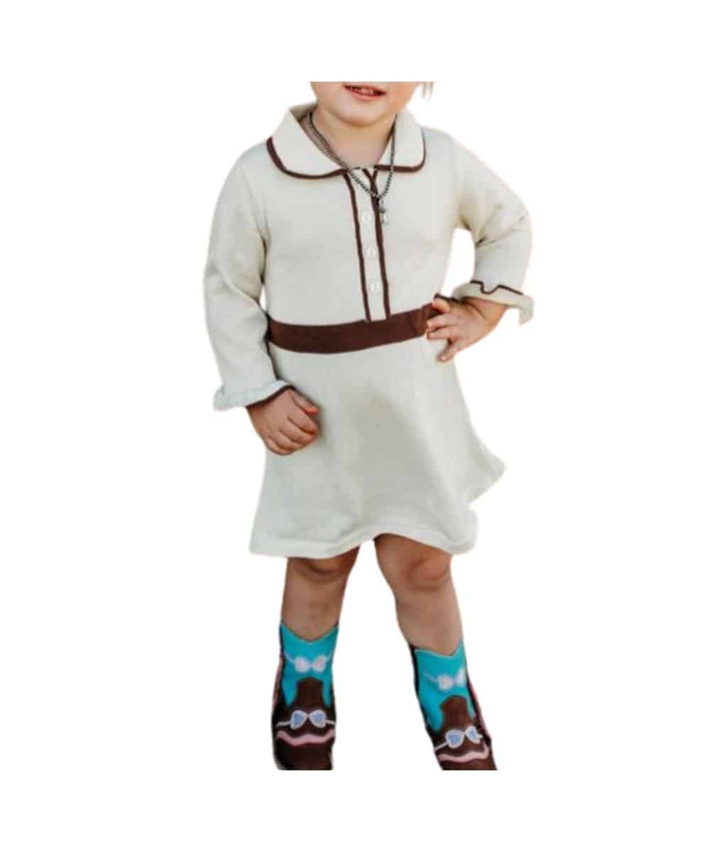 Shea Baby Little Girls' Horseshoe Sweater Dress 2T