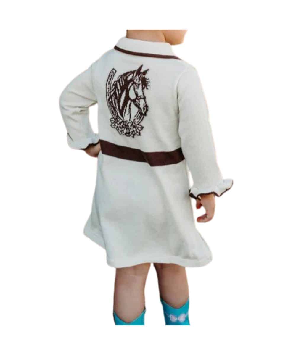 Shea Baby Little Girls' Horseshoe Sweater Dress 2T