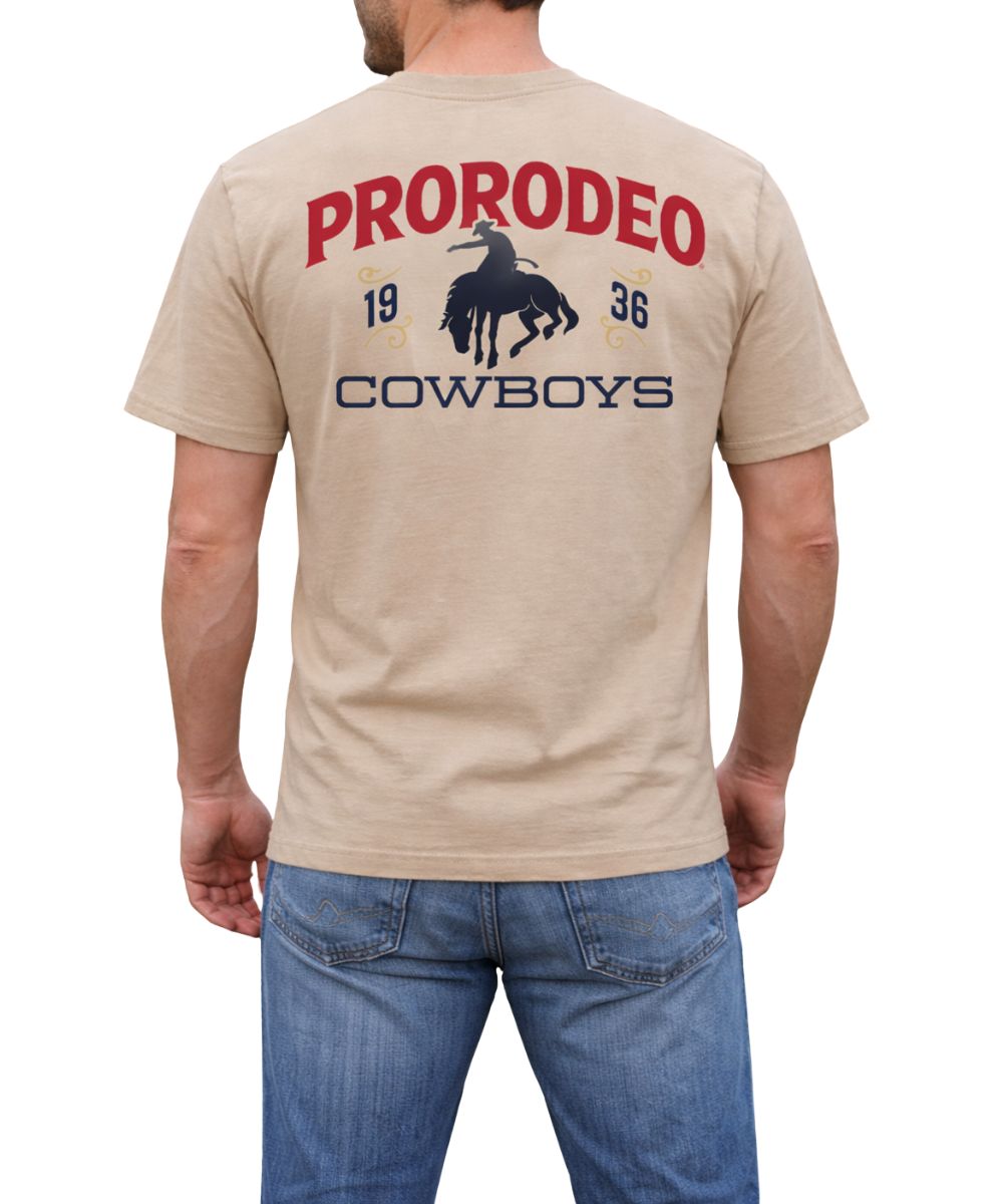 Hooey men's Pro Rodeo tee in tan.