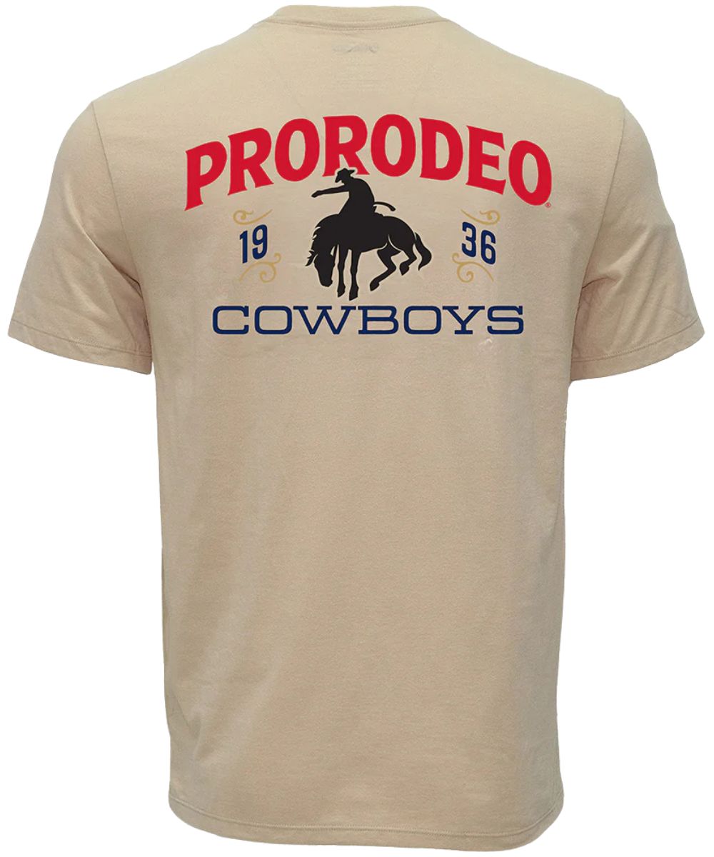 Back side of the men's Hooey PRCA Rodeo tee featuring a Pro Rodeo graphic.