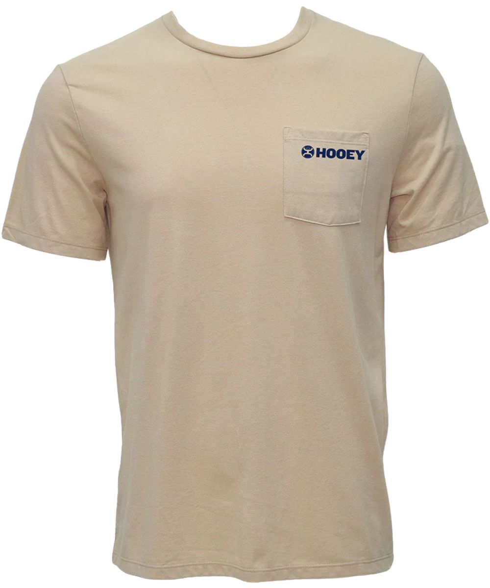 Front side of the men's Hooey PRCA Rodeo tee featuring a single open chest pocket with Hooey logo screen print.