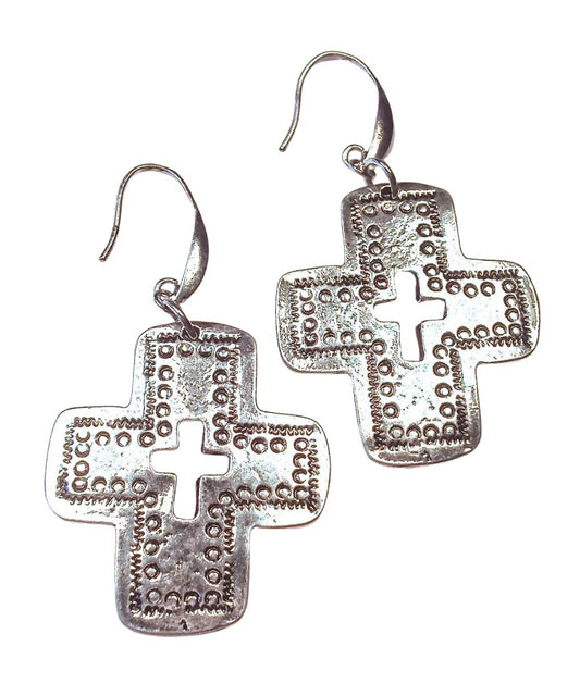 Lost & Found Women's Navajo Cross Earrings