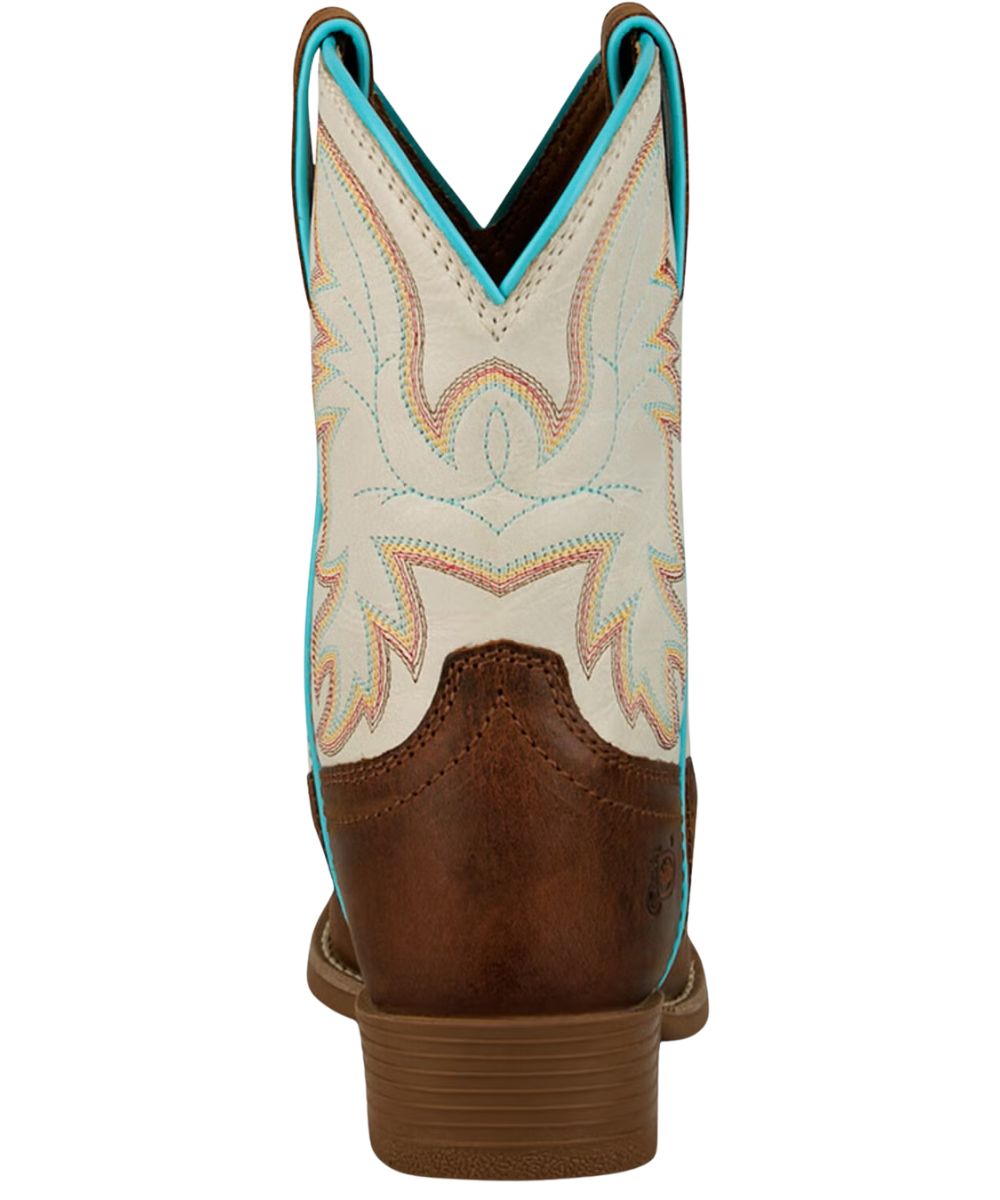 Back view featuring the western heel