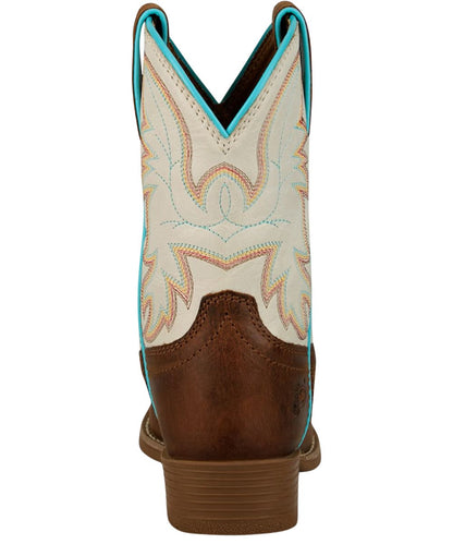 Back view featuring the western heel