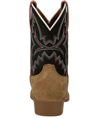 Heel view featuring the low heel