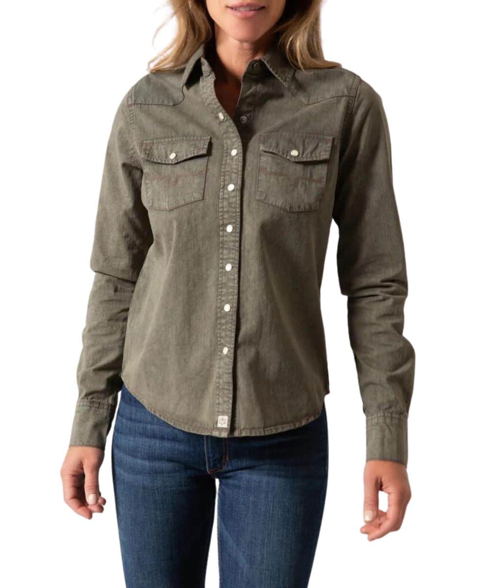 KAYCEE DENIM OD-green ! desc :  ! caption :
