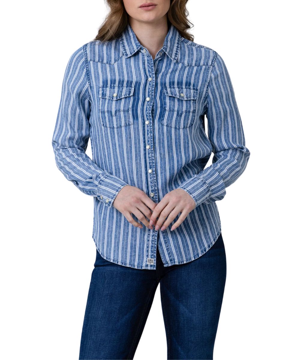KC TENCEL STRIPE-indigo ! desc :  ! caption :