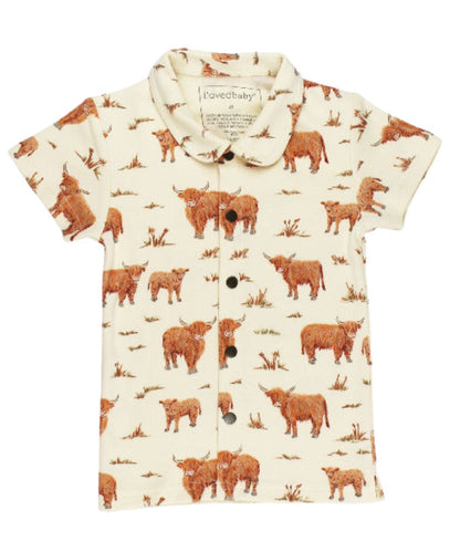 L'oved Baby Toddler Boys' Highland Snap Shirt