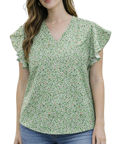 Lala Loo Women's Boho Floral Blouse