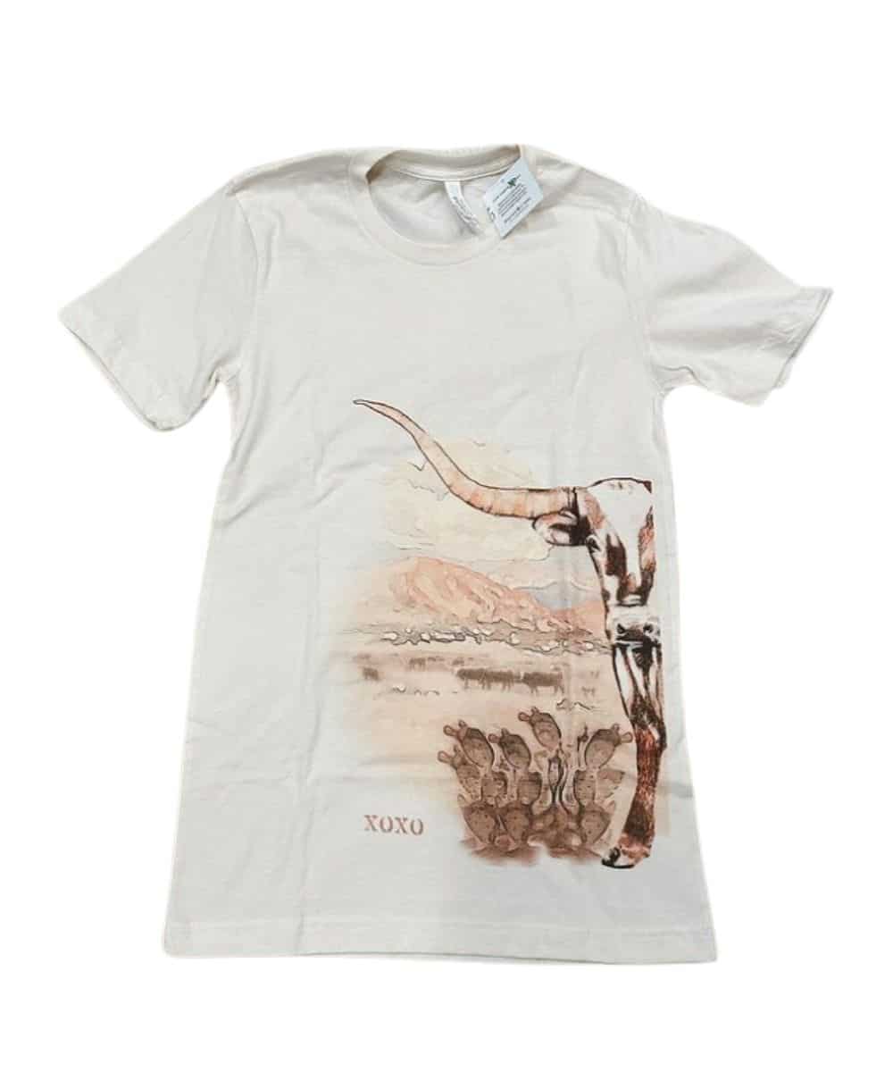 LONGHORN ON THE SIDE TEE ! desc :  ! caption :
