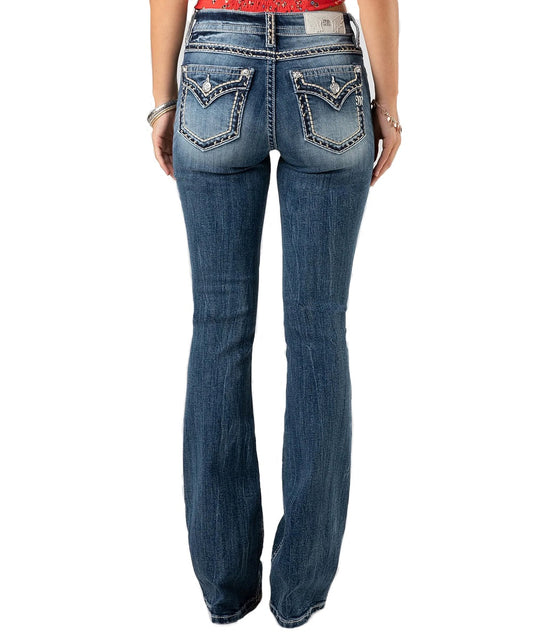 Miss Me Women's Saddle Stitch Bootcut Jean