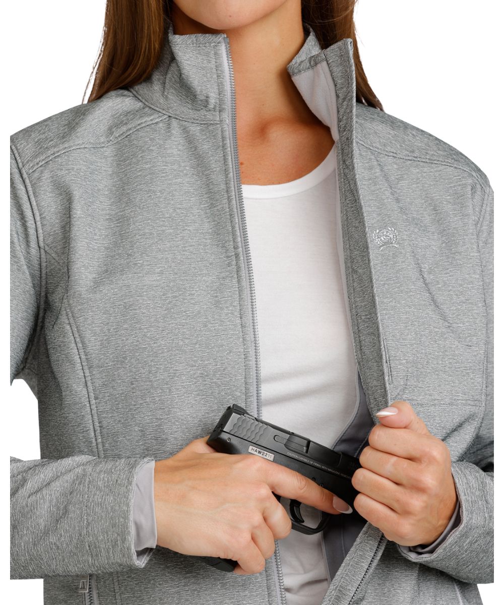 Close-up view of the inner concealed carry pocket