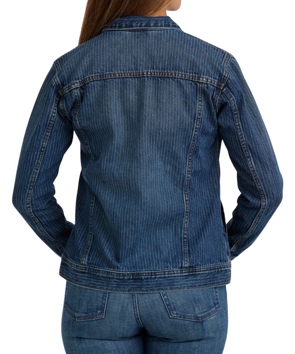 Cinch Women's Cable Striped Denim Trucker Jacket