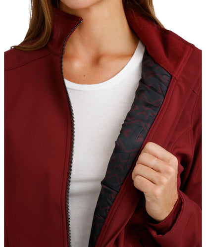 Close-up view of the contrast lining