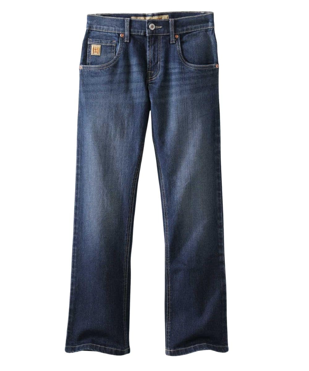 MB16781006 and 100% Cotton; Slim Fit; Five Pocket Styling; Hand Sanding; Whiskering; Zip Fly With Button Closure; Boot Cut Leg; Color: Dark Indigo Stonewash; Style MB16741006 ! desc :  ! caption :
