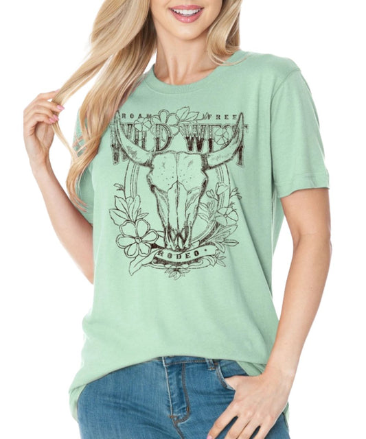 Amused By Blue Women's Wild West Rodeo Tee