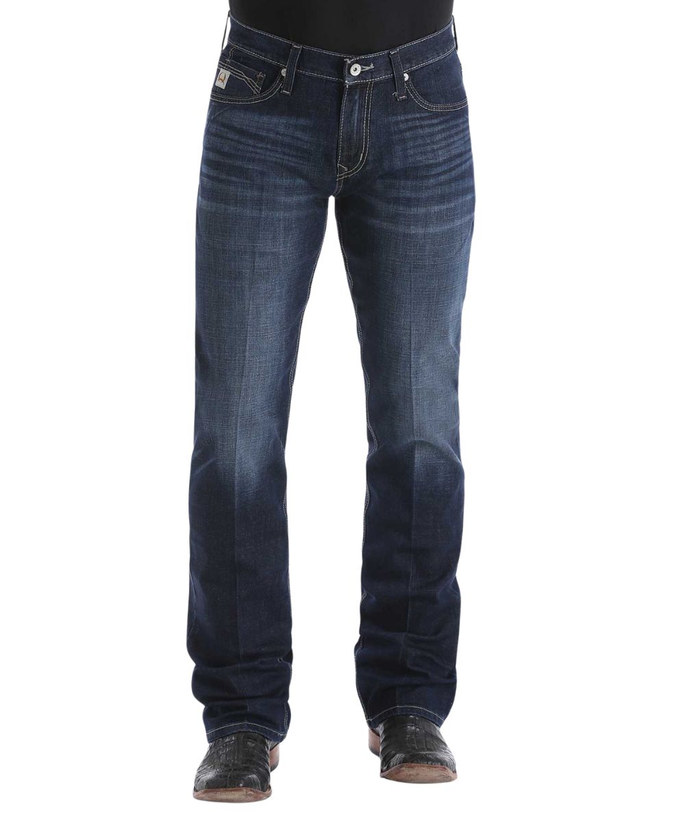 Cinch Men's Ian Dark Stonewash Slim Boot Cut Jean