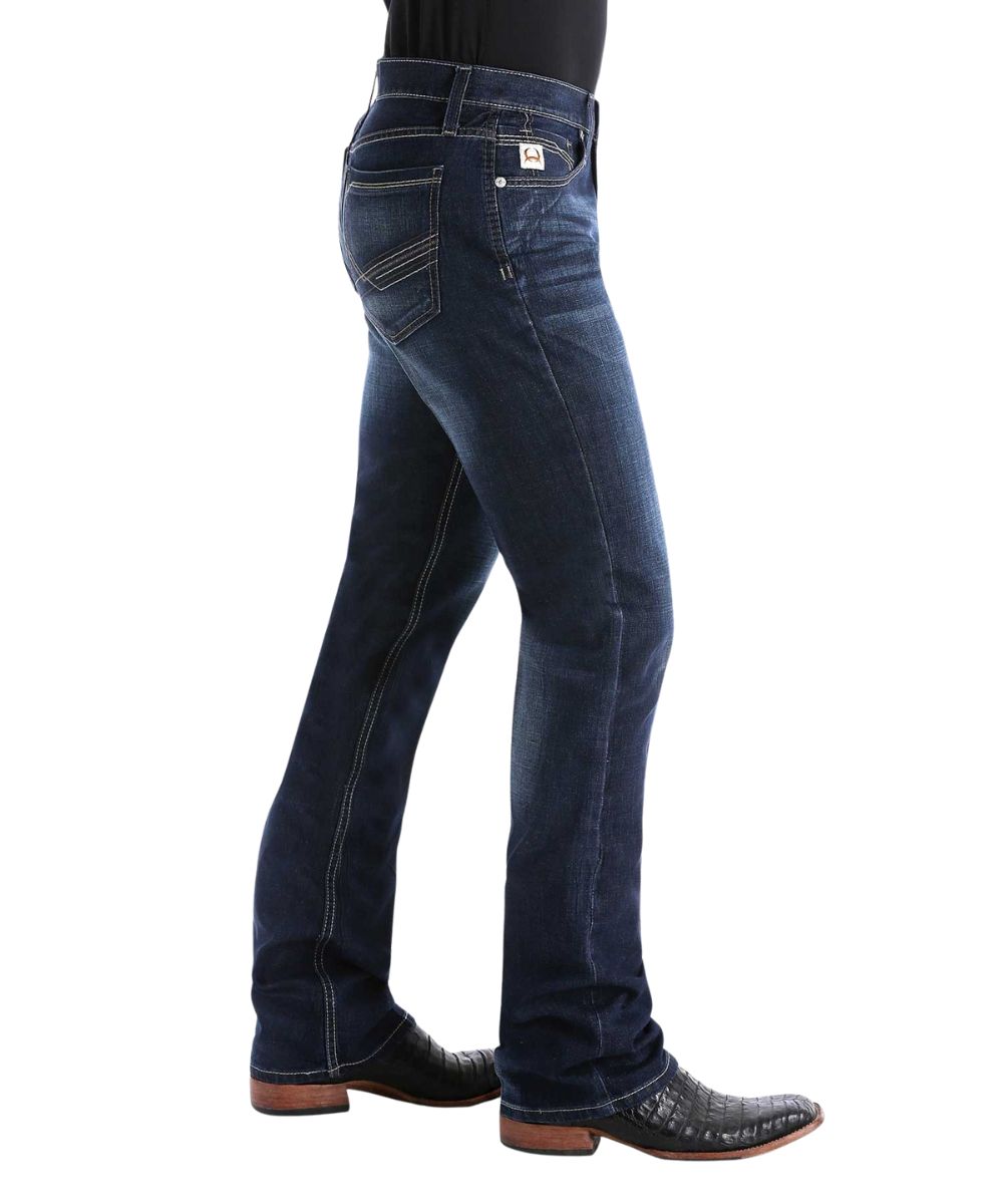 Cinch Men's Ian Dark Stonewash Slim Boot Cut Jean