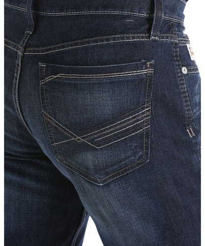 Cinch Men's Ian Dark Stonewash Slim Boot Cut Jean