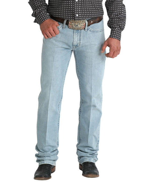 Men's White Label Relaxed Fit Straight Jean In An Acid Wash