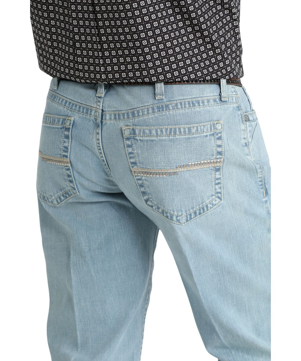 Close-Up View Of The Tonal Stitched Back Pockets