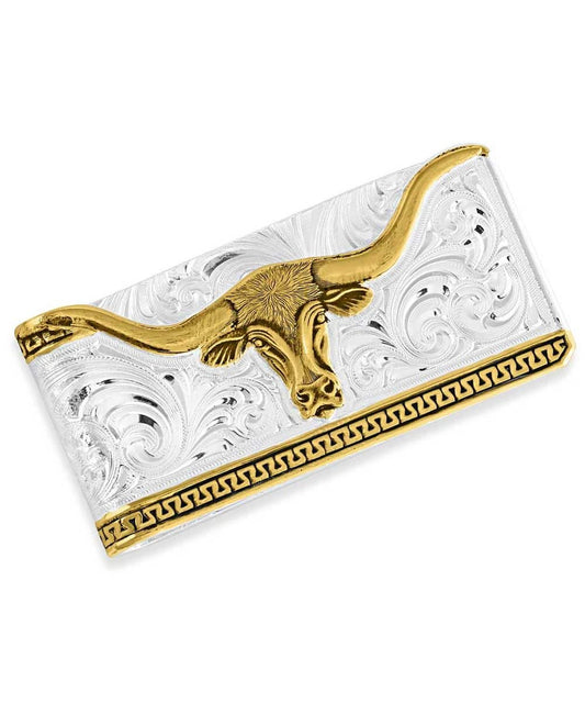 Montana Silversmiths Men's Longhorn Money Clip