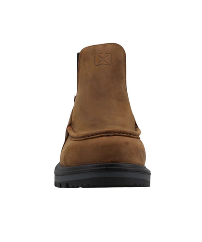 Front view of the round nano composite safety toe and the 6" shaft