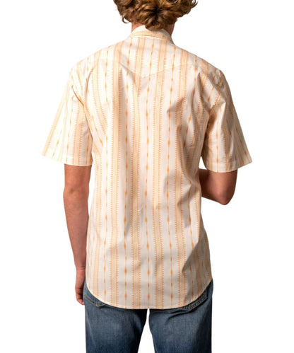 Single Point Western Yokes And Vertical Striped Print