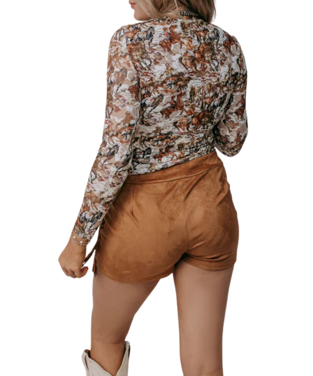 Merigold Kiss Women's Buckaroo Lace Top