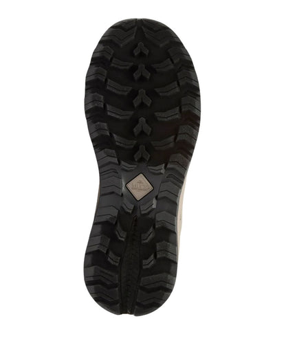 Sole view of the men's ankle boot featuring the lug sole on the 2" flat heel