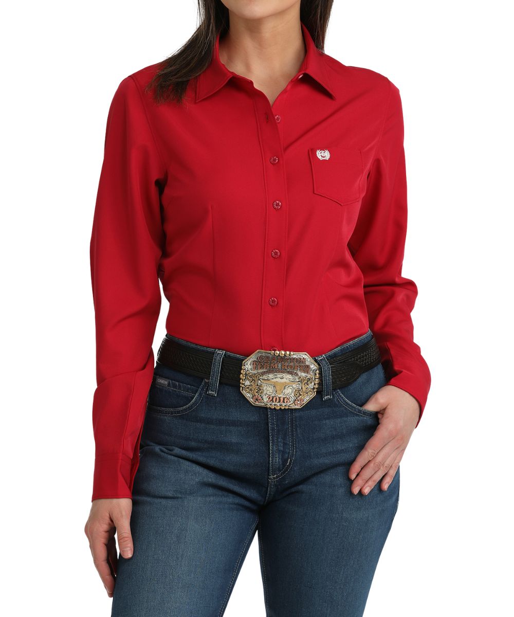 Cinch Women's Pink ArenaFlex Button Down Shirt