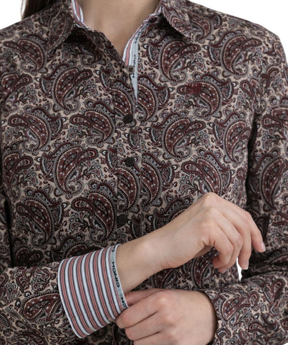 Cinch Women's Pink Paisley Button Down Shirt