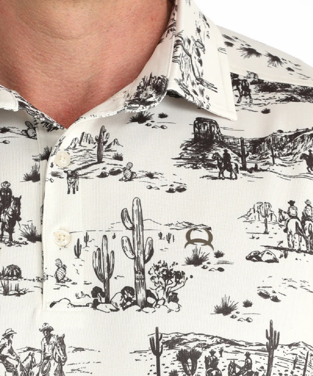 Cinch Men's Western Print ArenaFlex Polo Shirt