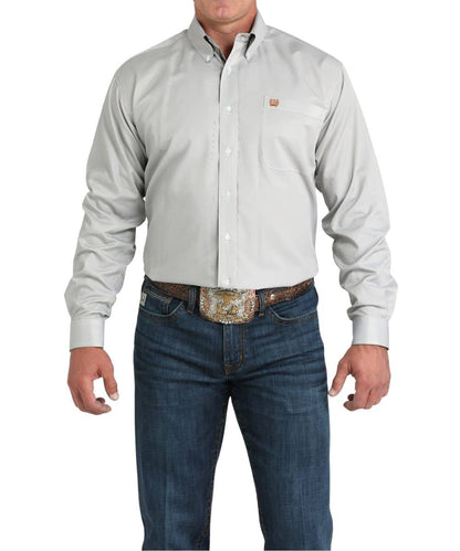 Cinch Men's Olive Striped Button Down Shirt