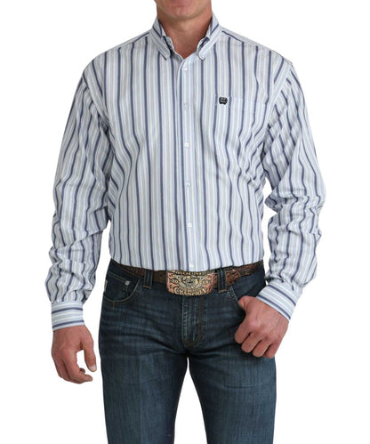 Cinch Men's Striped Button Down Shirt