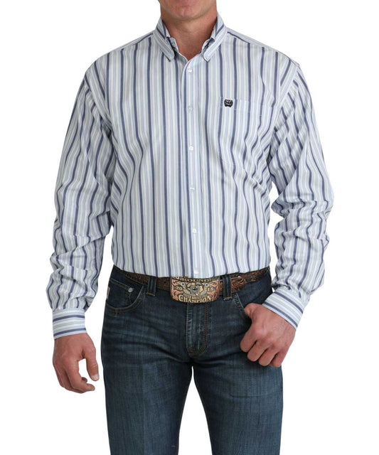 Cinch Men's Striped Button Down Shirt